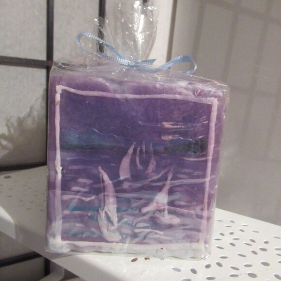 Out at Sea, Candle, Hand Painted, Helen Radok, Nature, Lighthouse, Art, Sailor - Picture 3 of 6